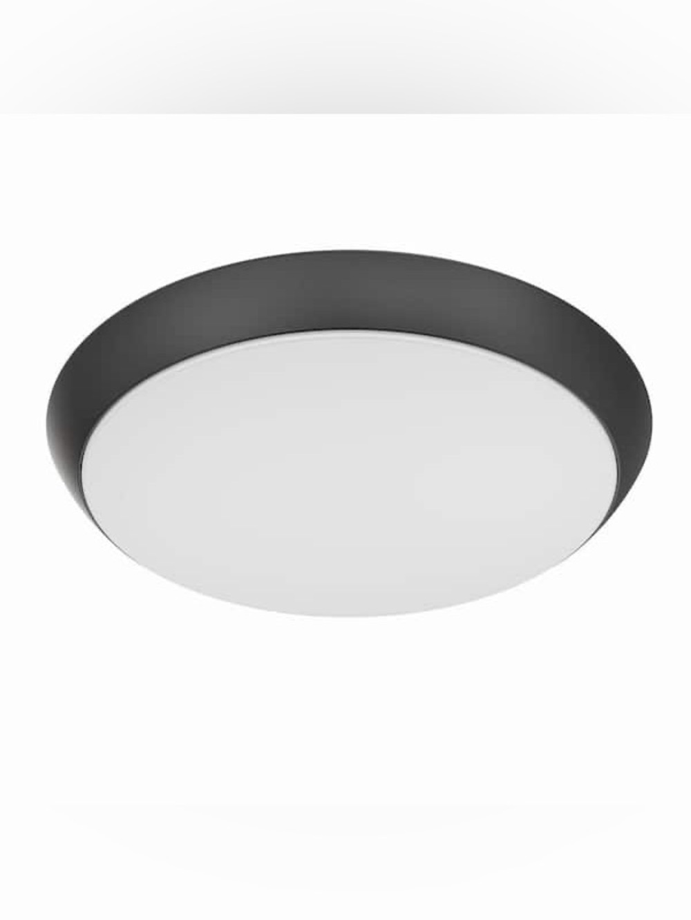 Sleek Black LED Flush Mount Ceiling Light by